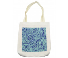 Abstract Spirals Wavy Ocean Tote Bag