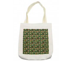 Seafood Rolls on Green Shade Tote Bag