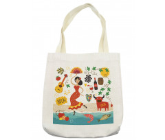 Bull Guitar and Dancer Tote Bag