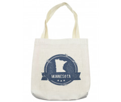 Round Grange Frame Map Tote Bag