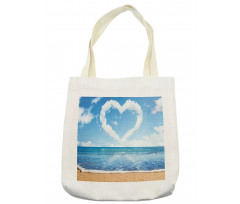 Clouds Heart Shape Tote Bag