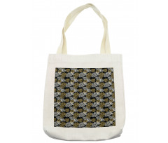 Tropic Foliage Motifs Dots Tote Bag