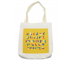 Geometric Small Letters Tote Bag