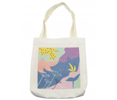 Modern Abstract Floral Art Tote Bag