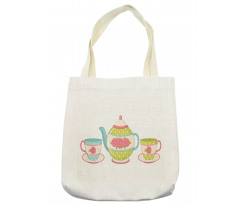 Classic Porcelain Floral Teapot Tote Bag