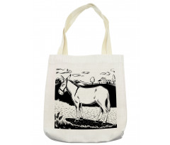 Farmland Village and Animal Tote Bag