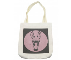 Grunge Look Animal Portrait Tote Bag