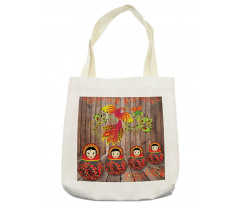 Folkloric Russian Dolls Tote Bag