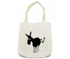 Black Fun Mascot Silhouette Tote Bag