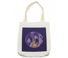 Forest Scenery with Tents Tote Bag