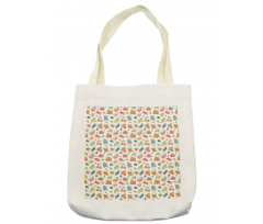 Soft Grape Cherry Strawberry Tote Bag