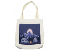 Family Adventure Camping Forest Tote Bag