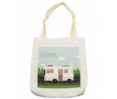 Go Camping Words with a Truck Tote Bag