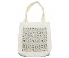 Doodle Style Fruit Halves Tote Bag