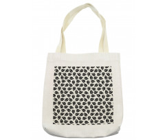 Monochrome Foliage Pattern Tote Bag