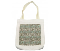 Hand-drawn Style Swirl Ropes Tote Bag