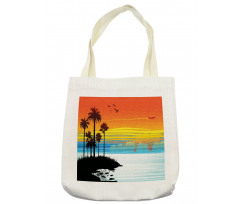 Sunset Sky with Seagulls Tote Bag