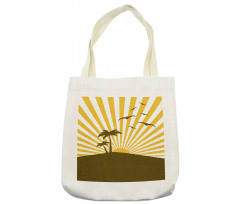 Island with Palms Seagulls Tote Bag