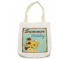 Summer Holiday Calligraphy Tote Bag