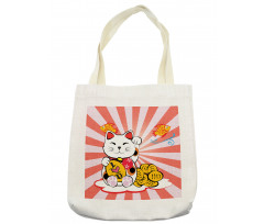 Starburst Lines Cat Tote Bag