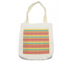 Pixelized Vivid Triangles Tote Bag