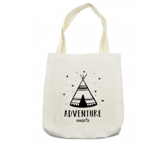 Stars Doodle Words Tote Bag