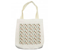 Cheerful Woodland Cartoon Tote Bag