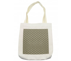 Retro Style Dotted Shapes Tote Bag