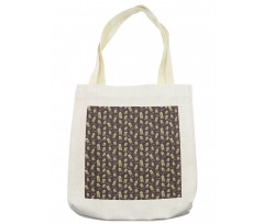 Retro Houses and Bicycles Tote Bag