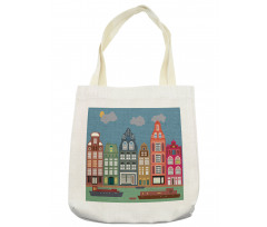 European Houses and Ships Tote Bag