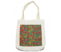 Retro Colored Doodle Tote Bag