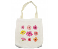 Pink Yellow Flowers Tote Bag