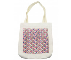 Butterflies Pink Flowers Tote Bag