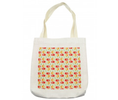 Onion and Tomato Pattern Tote Bag