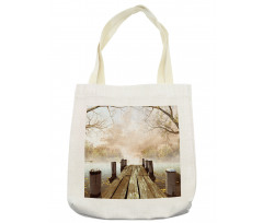 Fall Lake in Forest Tote Bag