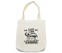 Floral Motivational Phrase Tote Bag