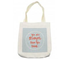 Geometric Circle Wise Words Tote Bag