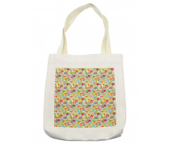 Nursery Bird and Flowers Tote Bag