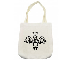 Sketch Style Christmas Angel Tote Bag