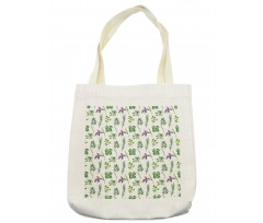 Watercolor Style Foliage Tote Bag