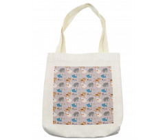 Sheep Elephant Pig Dog Tote Bag