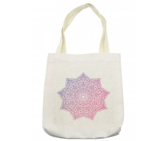 Oriental Yoga Round Tote Bag