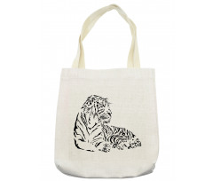 Safari Animal Sitting Tote Bag