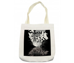 Tiger Drinking Water Tote Bag