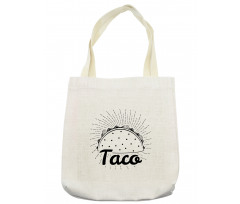 Mexican Taco Typography Art Tote Bag