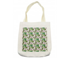 Wild Flowers Fan Palm Leaf Tote Bag