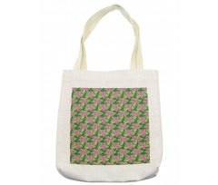 Tropical Flowers Palm Leaf Tote Bag