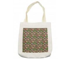 Daisy Hibiscus Fern Leaves Tote Bag