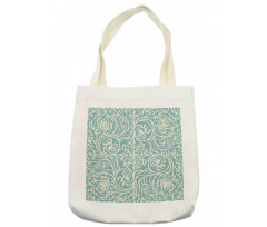 Vintage Floral Curls Tote Bag