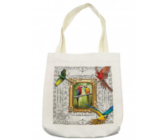 Exotic Colorful Birds Image Tote Bag